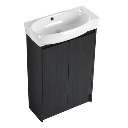 23" Freestanding Bathroom Vanity with Sink, Soft Close Doors - DREAM YOUR HOUSE