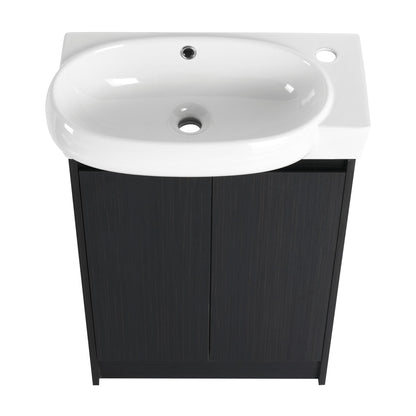 23" Freestanding Bathroom Vanity with Sink, Soft Close Doors - DREAM YOUR HOUSE