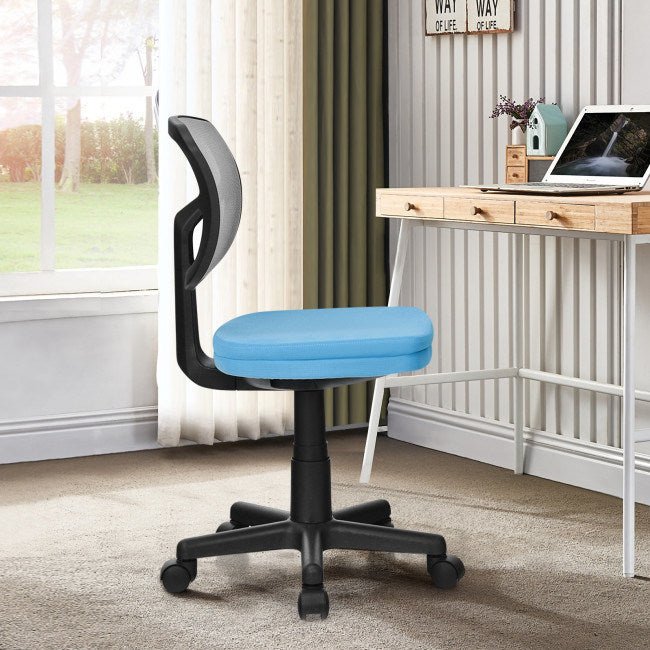 Armless Computer Chair with Height Adjustment and Breathable Mesh for Home Office - DREAM YOUR HOUSE