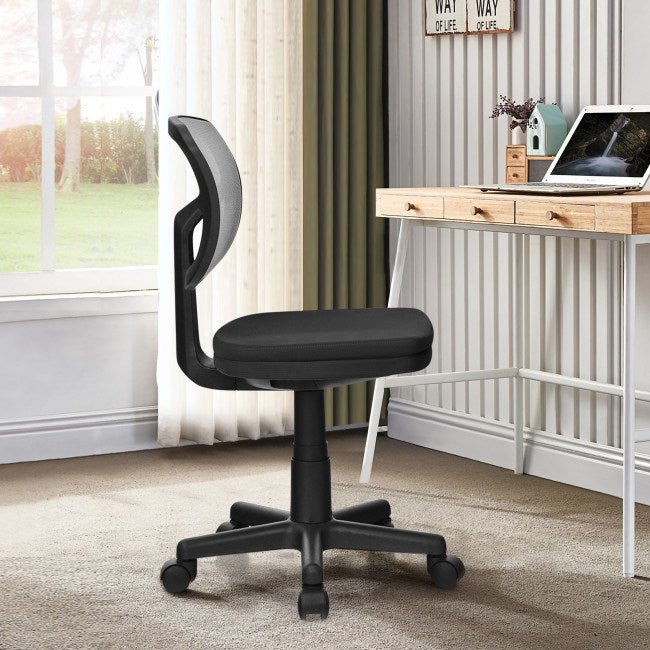 Armless Computer Chair with Height Adjustment and Breathable Mesh for Home Office - DREAM YOUR HOUSE