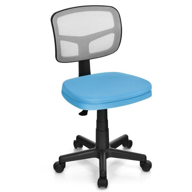 Armless Computer Chair with Height Adjustment and Breathable Mesh for Home Office - DREAM YOUR HOUSE