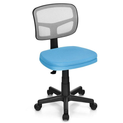 Armless Computer Chair with Height Adjustment and Breathable Mesh for Home Office - DREAM YOUR HOUSE