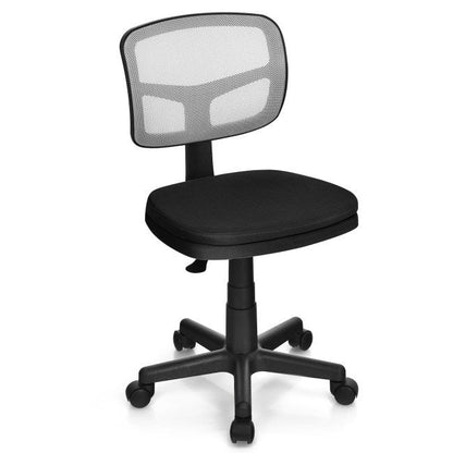 Armless Computer Chair with Height Adjustment and Breathable Mesh for Home Office - DREAM YOUR HOUSE