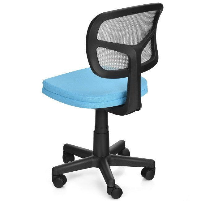 Armless Computer Chair with Height Adjustment and Breathable Mesh for Home Office - DREAM YOUR HOUSE