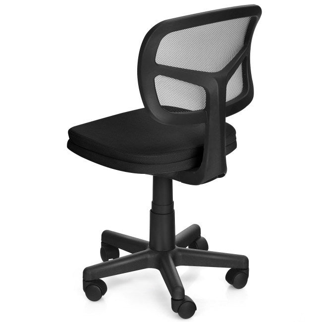 Armless Computer Chair with Height Adjustment and Breathable Mesh for Home Office - DREAM YOUR HOUSE