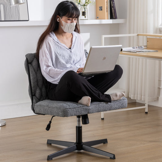 Armless Office Desk Chair No Wheels - DREAM YOUR HOUSE