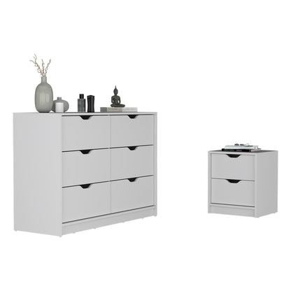 Bennett 2 Piece Bedroom Set, White - DREAM YOUR HOUSE