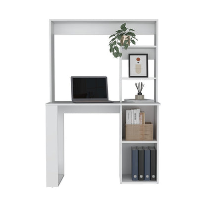 Desk Ryndon with Hutch, White - DREAM YOUR HOUSE