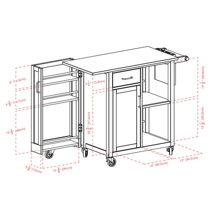 Douglas Utility Kitchen Cart; Natural - DREAM YOUR HOUSE