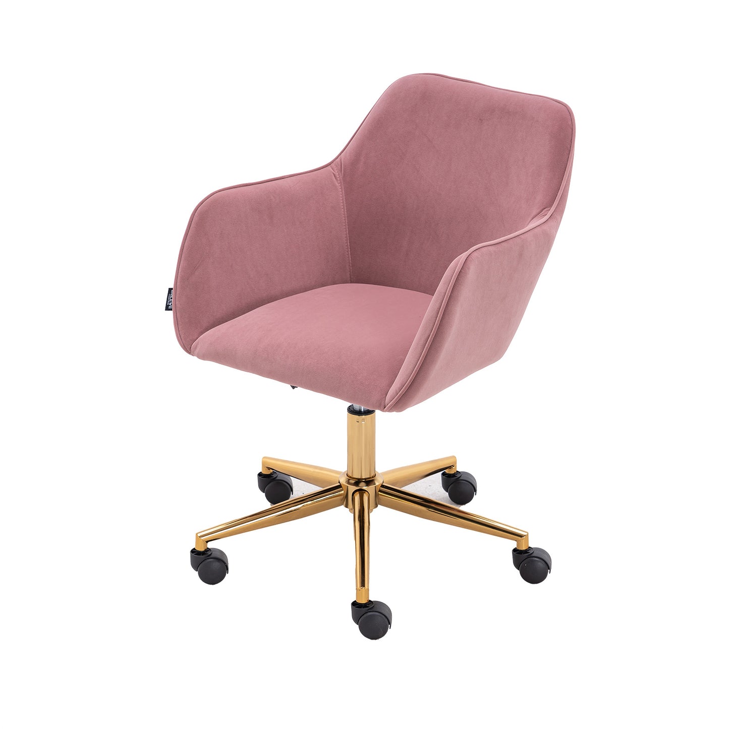 Luxurious Modern Velvet Office Chair with Gold Accents