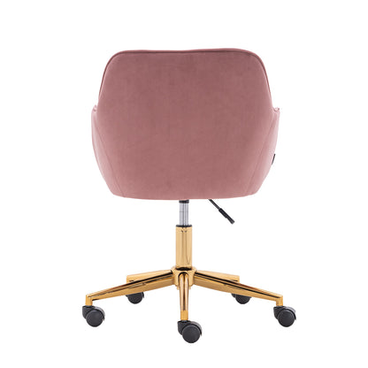 Luxurious Modern Velvet Office Chair with Gold Accents