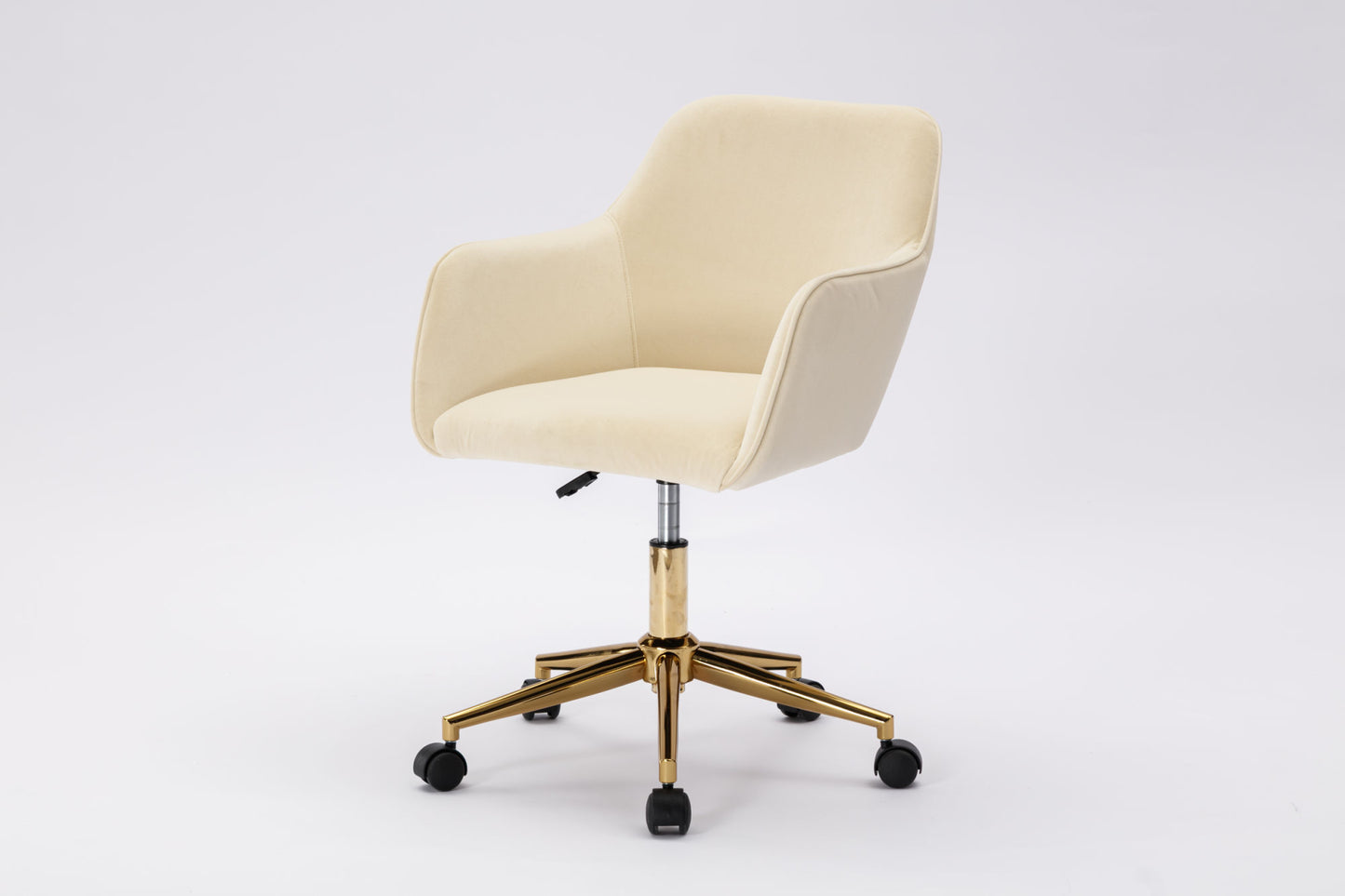 Luxurious Modern Velvet Office Chair with Gold Accents