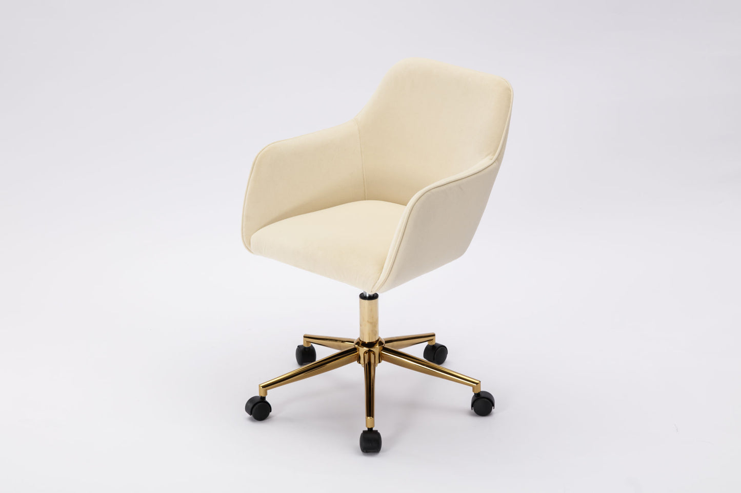 Luxurious Modern Velvet Office Chair with Gold Accents