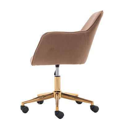 Luxurious Modern Velvet Office Chair with Gold Accents