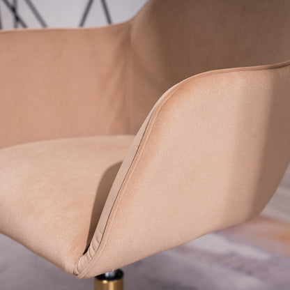 Luxurious Modern Velvet Office Chair with Gold Accents