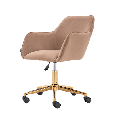 Luxurious Modern Velvet Office Chair with Gold Accents