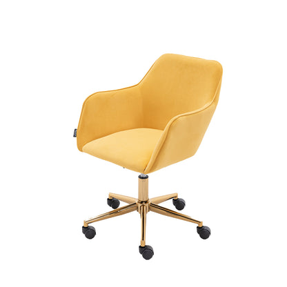 Luxurious Modern Velvet Office Chair with Gold Accents