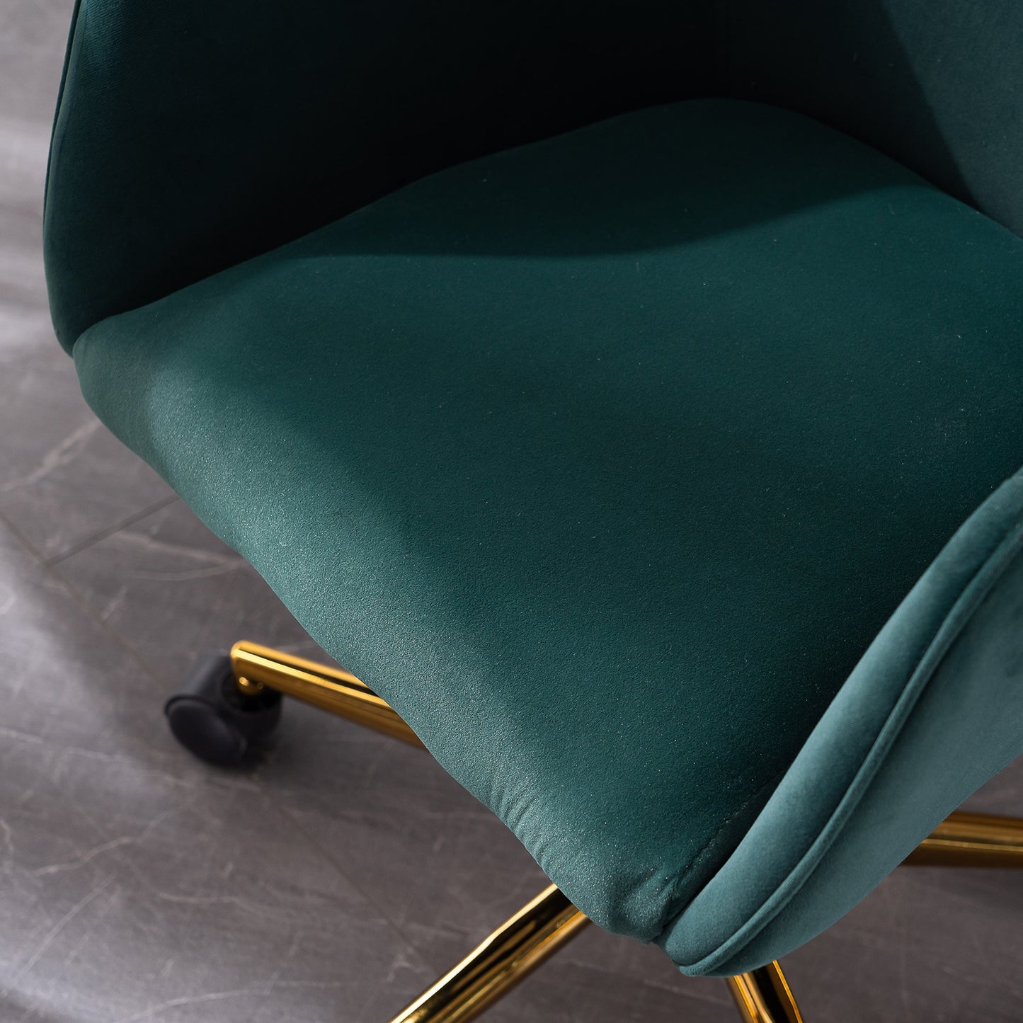 Luxurious Modern Velvet Office Chair with Gold Accents