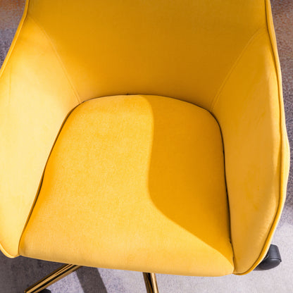 Luxurious Modern Velvet Office Chair with Gold Accents