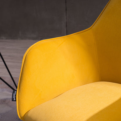 Luxurious Modern Velvet Office Chair with Gold Accents