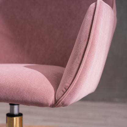 Luxurious Modern Velvet Office Chair with Gold Accents