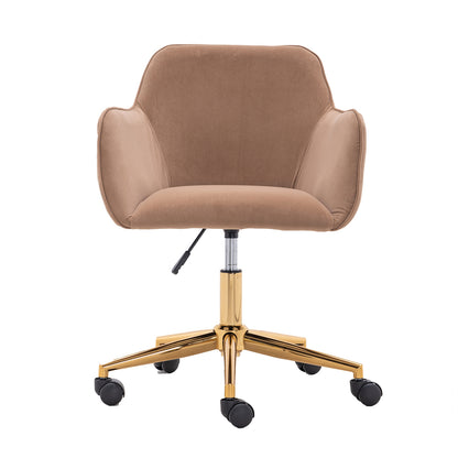 Luxurious Modern Velvet Office Chair with Gold Accents