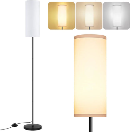 Floor Lamp for Living Room, Modern Standing Lamps with Lampshade, Minimalist Tall Lamp with Foot Switch for Living Room, Bedroom, Kids Room, Office(Bulb Not Included) - DREAM YOUR HOUSE