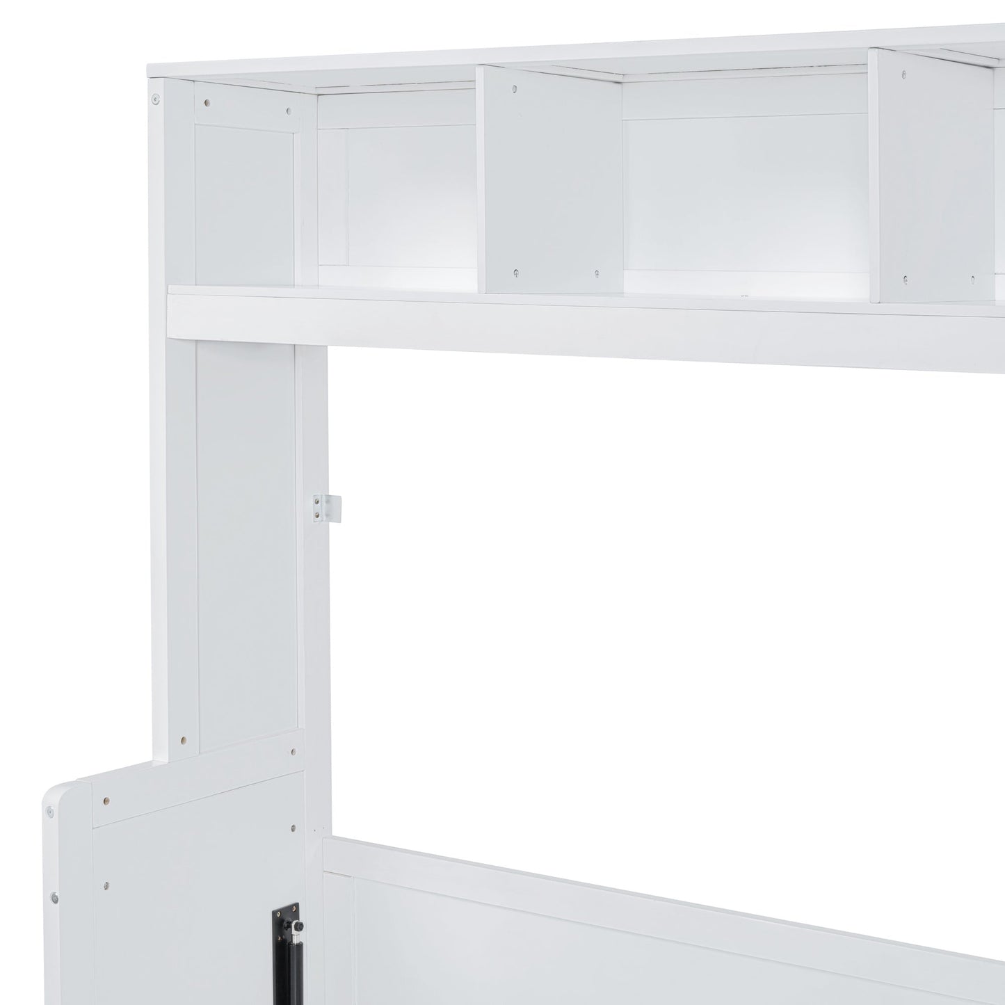 Full Size Murphy Bed Wall Bed with Closet and Drawers,White - DREAM YOUR HOUSE