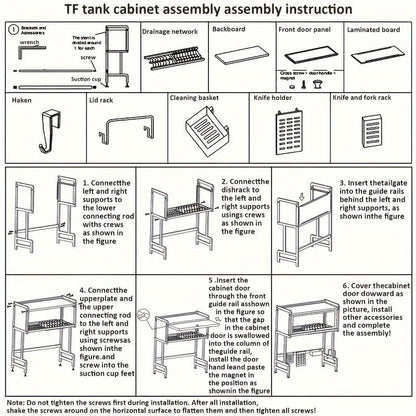 Home with cabinet door kitchen storage rack sink dish tray storage rack Multi - function counter top drain rack - DREAM YOUR HOUSE