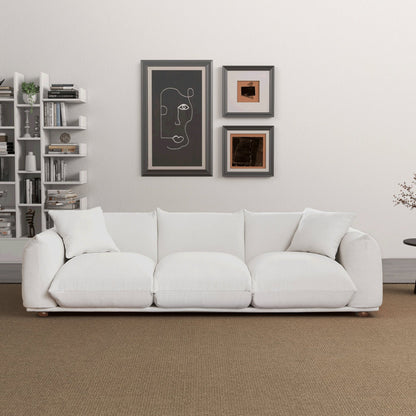 Kely 100'' Cream Boucle Upholstered Sofa - DREAM YOUR HOUSE