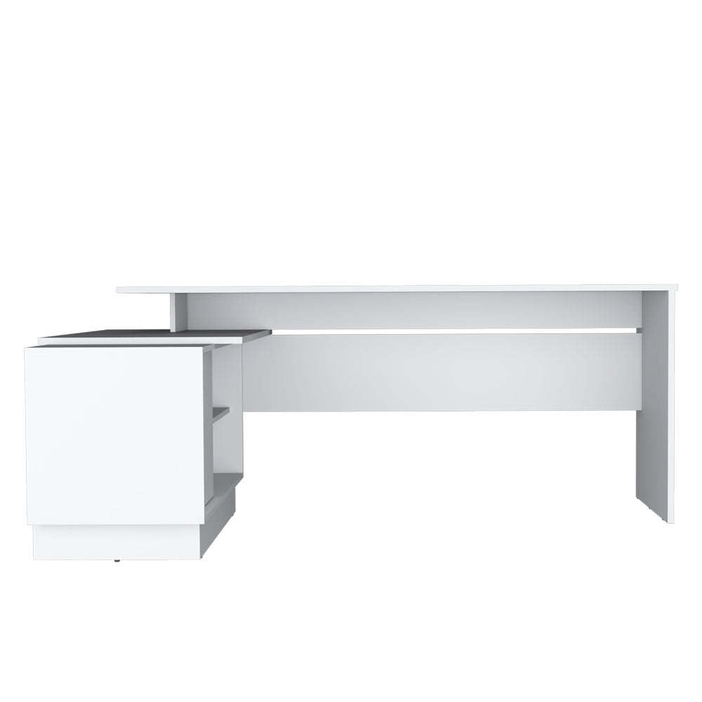 L - Shaped Desk Farrell, Office, White - DREAM YOUR HOUSE