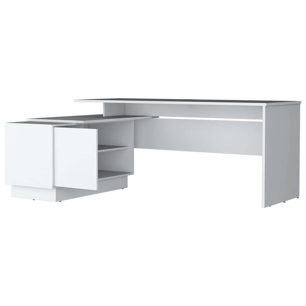 L - Shaped Desk Farrell, Office, White - DREAM YOUR HOUSE