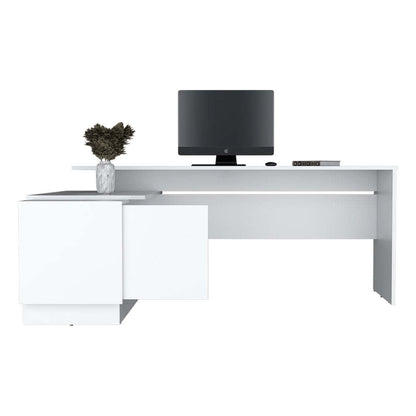 L - Shaped Desk Farrell, Office, White - DREAM YOUR HOUSE