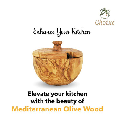 Mediterranean Olive Wood Canister - DREAM YOUR HOUSE