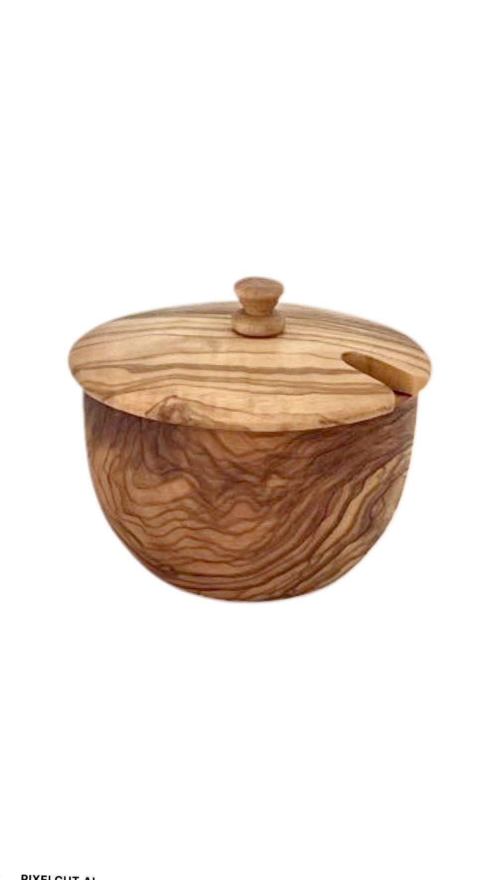 Mediterranean Olive Wood Canister - DREAM YOUR HOUSE