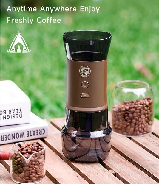 Multifunction coffee bean grinder. (Car - mounted wireless charging coffee grinding Coffee Beans / Grains / Condiment, coffee bean capacity of 130g, non - segment fine - tuning, strong power) - DREAM YOUR HOUSE