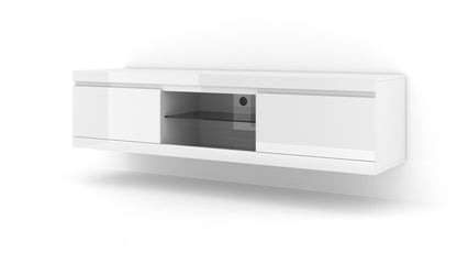 NET 180 TV STAND / 70,87 in white matt / white gloss - DREAM YOUR HOUSE