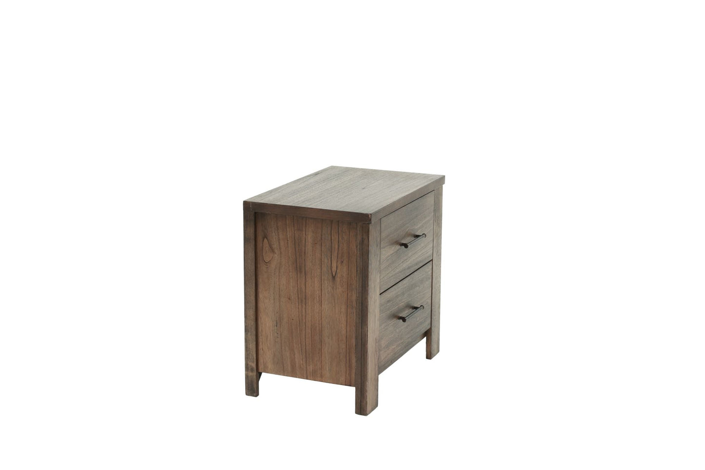 Oak Finish 1pc Nightstand Wooden Bedside Table 2x Drawers Storage Bedroom Furniture - DREAM YOUR HOUSE