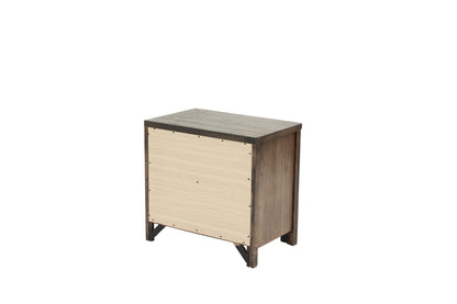 Oak Finish 1pc Nightstand Wooden Bedside Table 2x Drawers Storage Bedroom Furniture - DREAM YOUR HOUSE