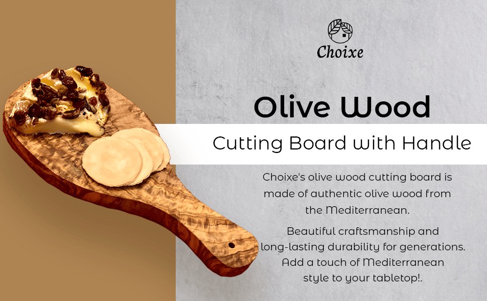 Original Olive Wood Cutting Board with Handle - DREAM YOUR HOUSE