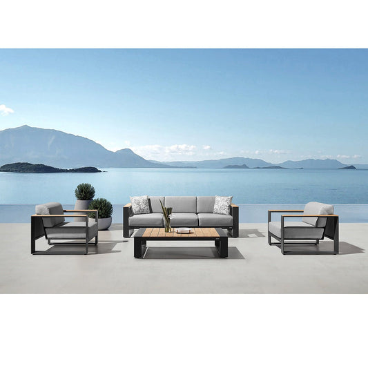 Outdoor Teak Conversation Set for 5 - DREAM YOUR HOUSE