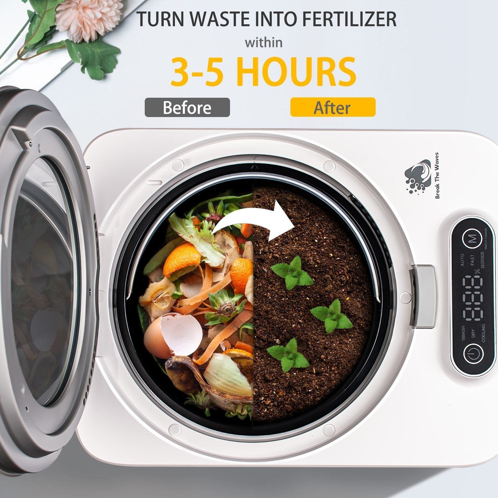 PSSHL23C Food kitchen waste crusher 500W kitchen waste disposal 3.8L food residue crushed environmental protection biological kitchen waste treatment - DREAM YOUR HOUSE