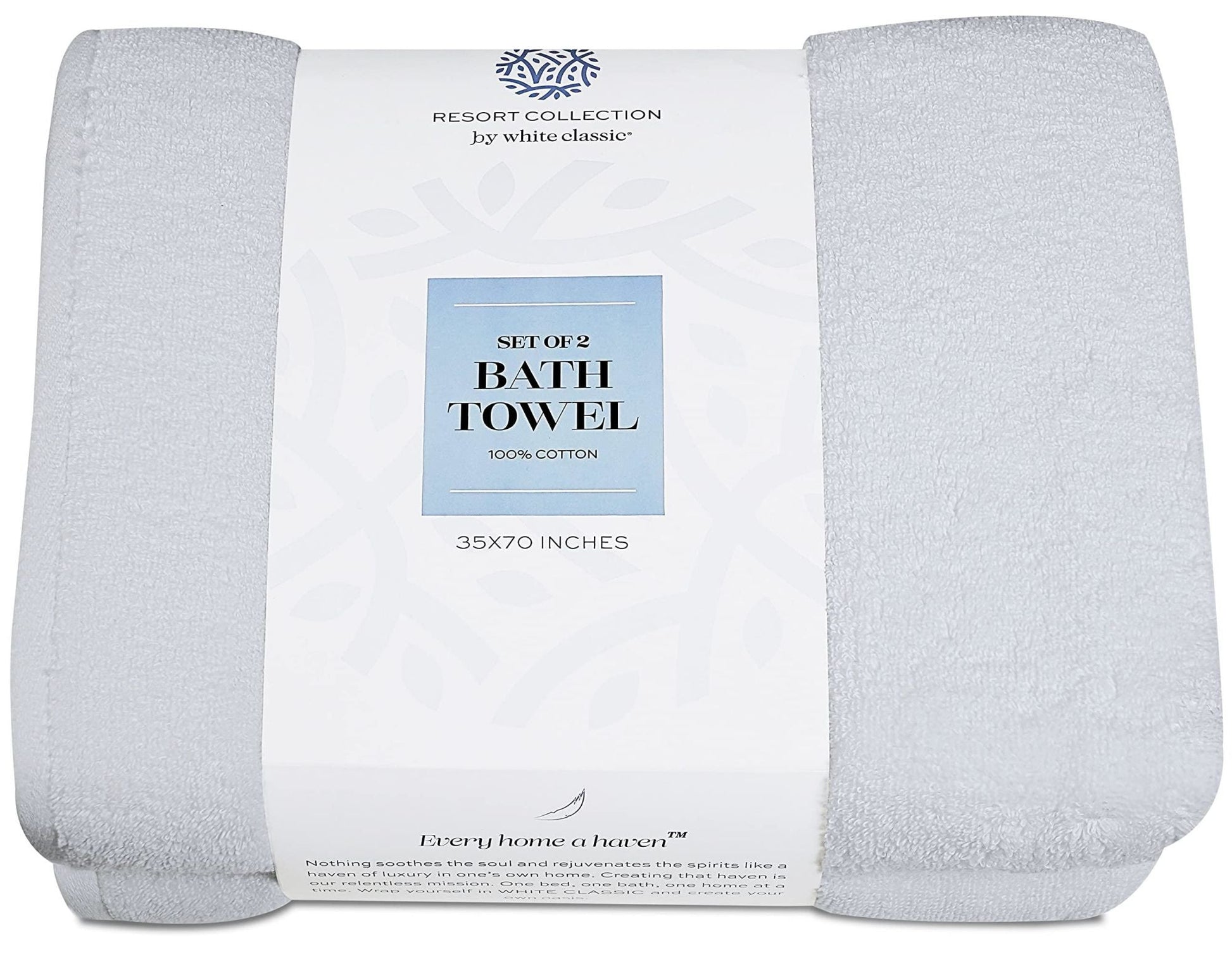 Resort Collection Soft Bath Sheets Towels Set of 2 Oversize Large 35x70 in Luxury Hotel Plush & Absorbent Cotton Bath Sheets 2 Pack White - DREAM YOUR HOUSE