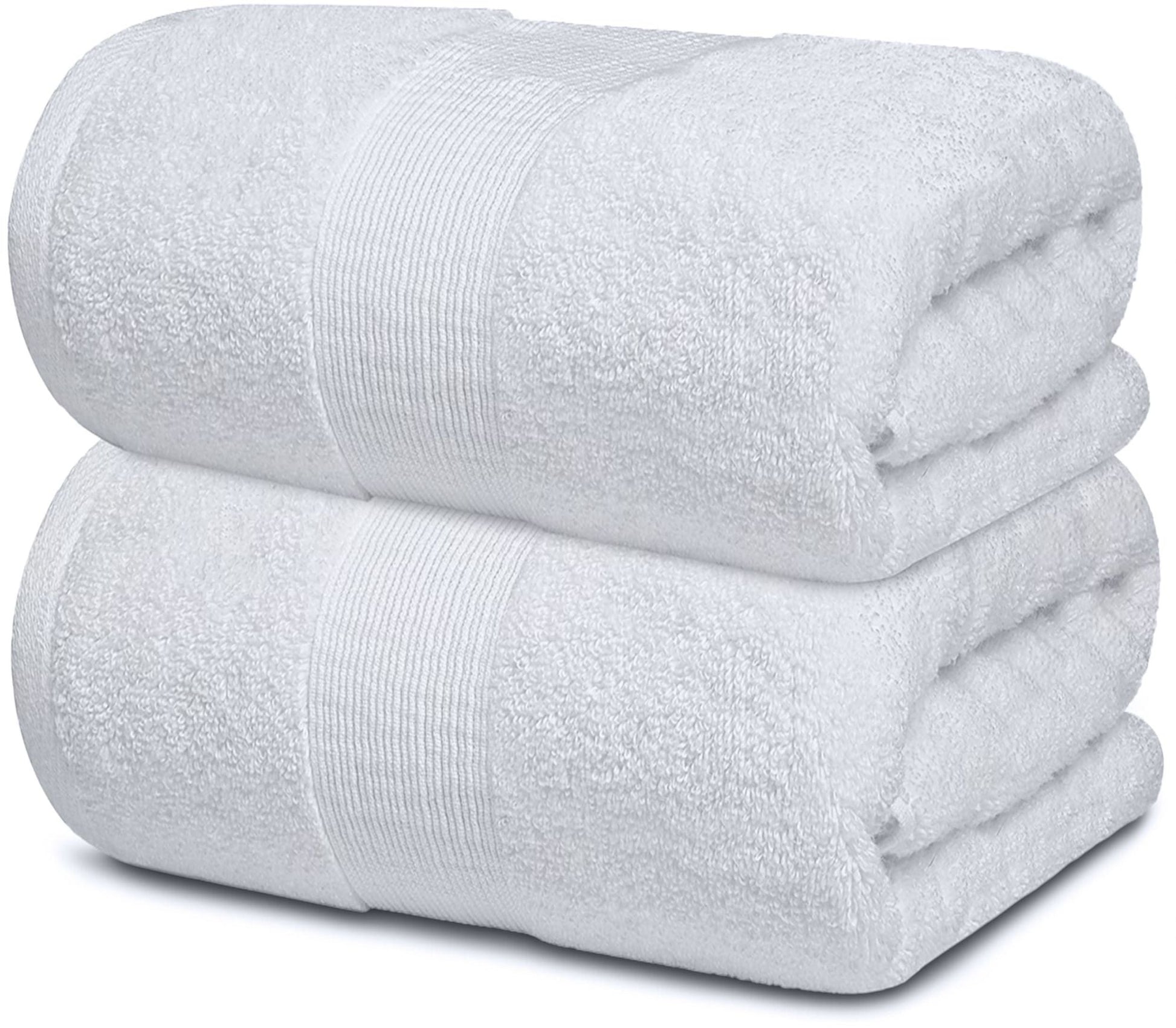 Resort Collection Soft Bath Sheets Towels Set of 2 Oversize Large 35x70 in Luxury Hotel Plush & Absorbent Cotton Bath Sheets 2 Pack White - DREAM YOUR HOUSE