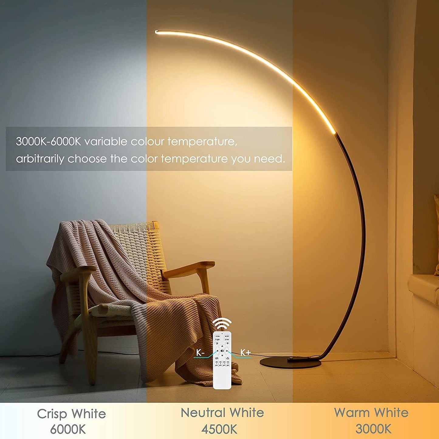 RGBW Modern Curve Floor Lamp | New Version - DREAM YOUR HOUSE