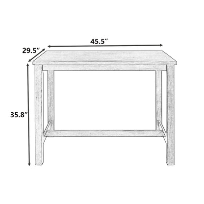 Rustic Wooden Counter Height Dining Table for Small Places, Espresso - DREAM YOUR HOUSE