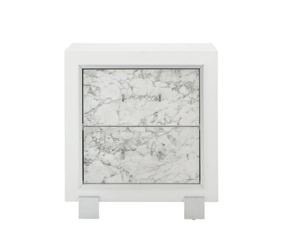 SKYE MARBLE WHITE NIGHTSTAND - DREAM YOUR HOUSE