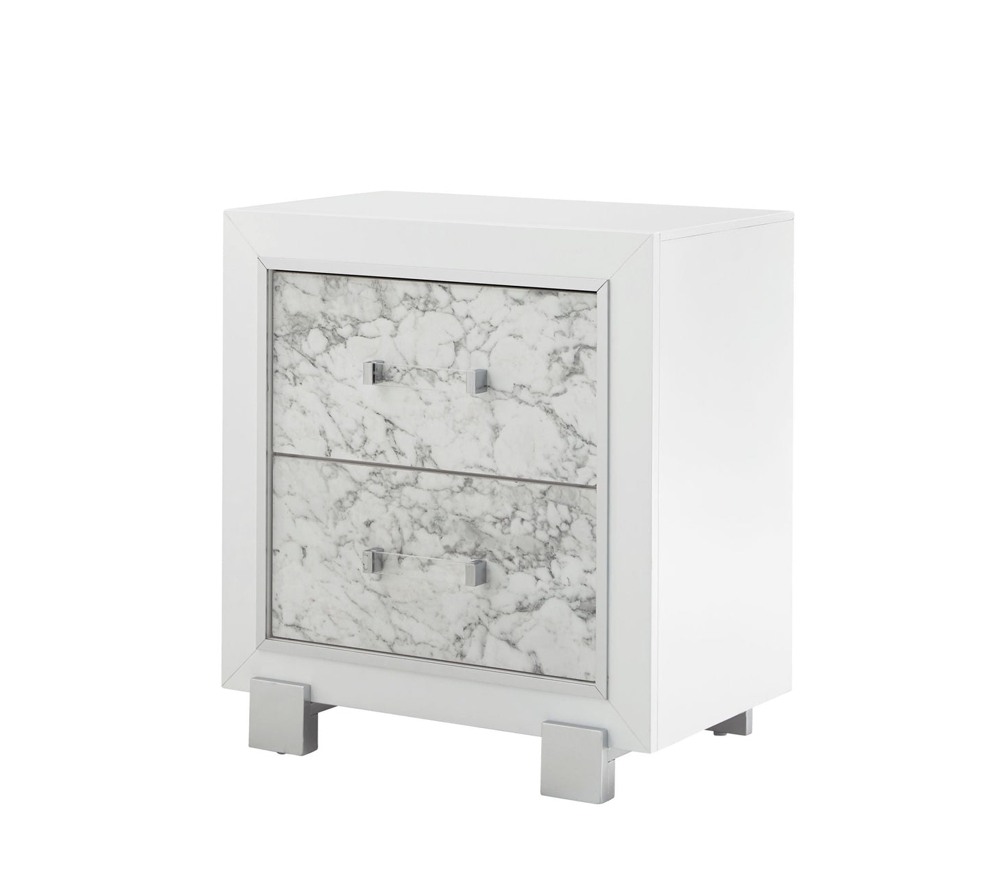 SKYE MARBLE WHITE NIGHTSTAND - DREAM YOUR HOUSE