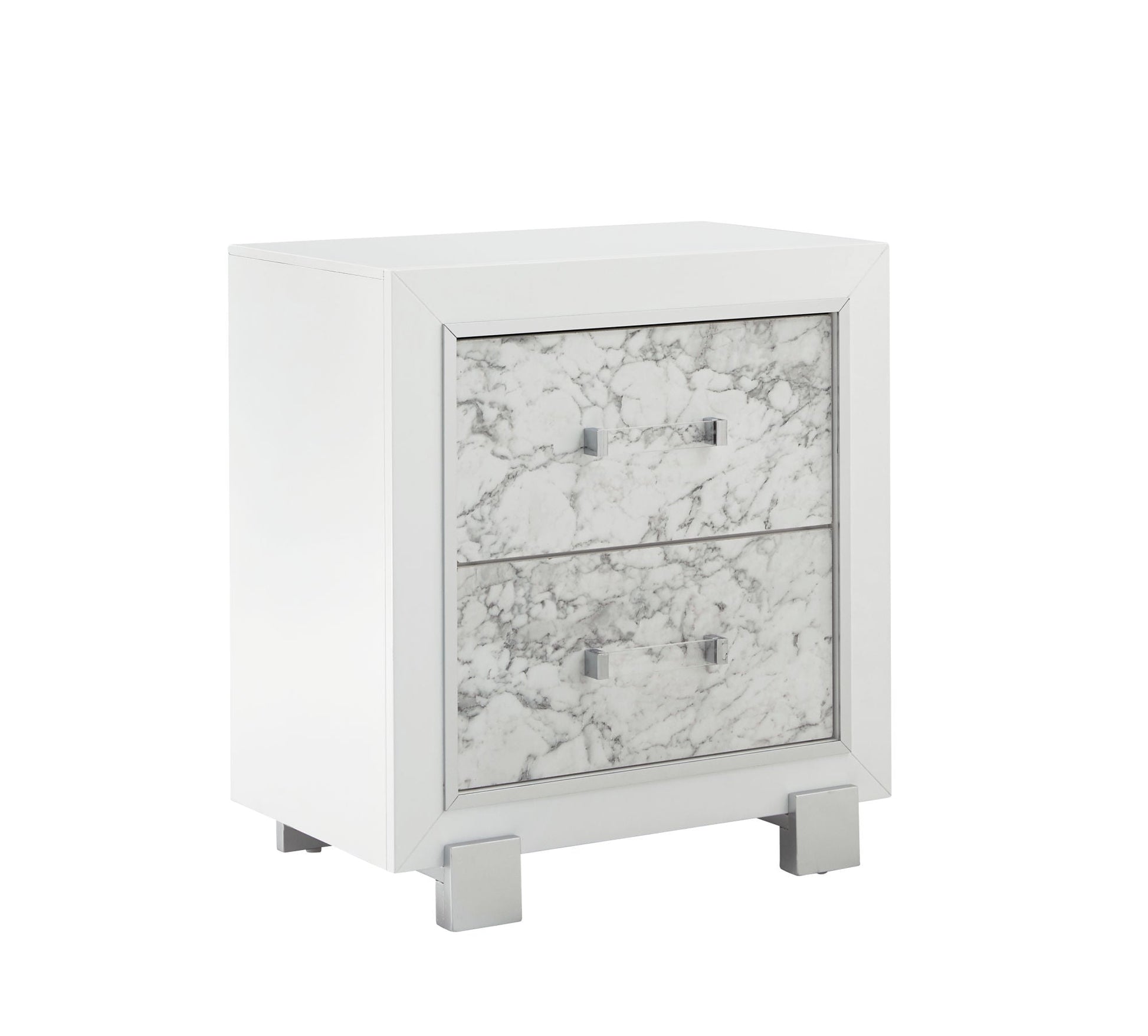 SKYE MARBLE WHITE NIGHTSTAND - DREAM YOUR HOUSE