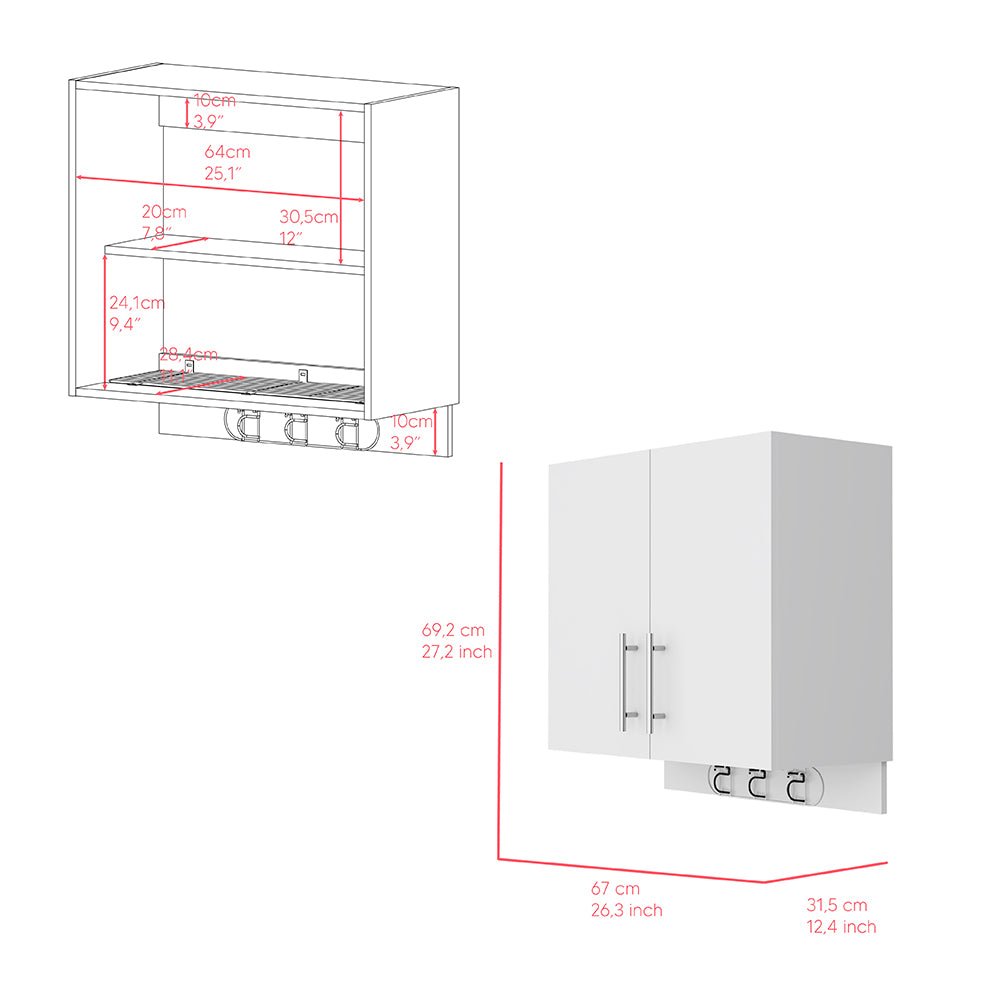 storage cabinet Wall, Alikuri, White - DREAM YOUR HOUSE